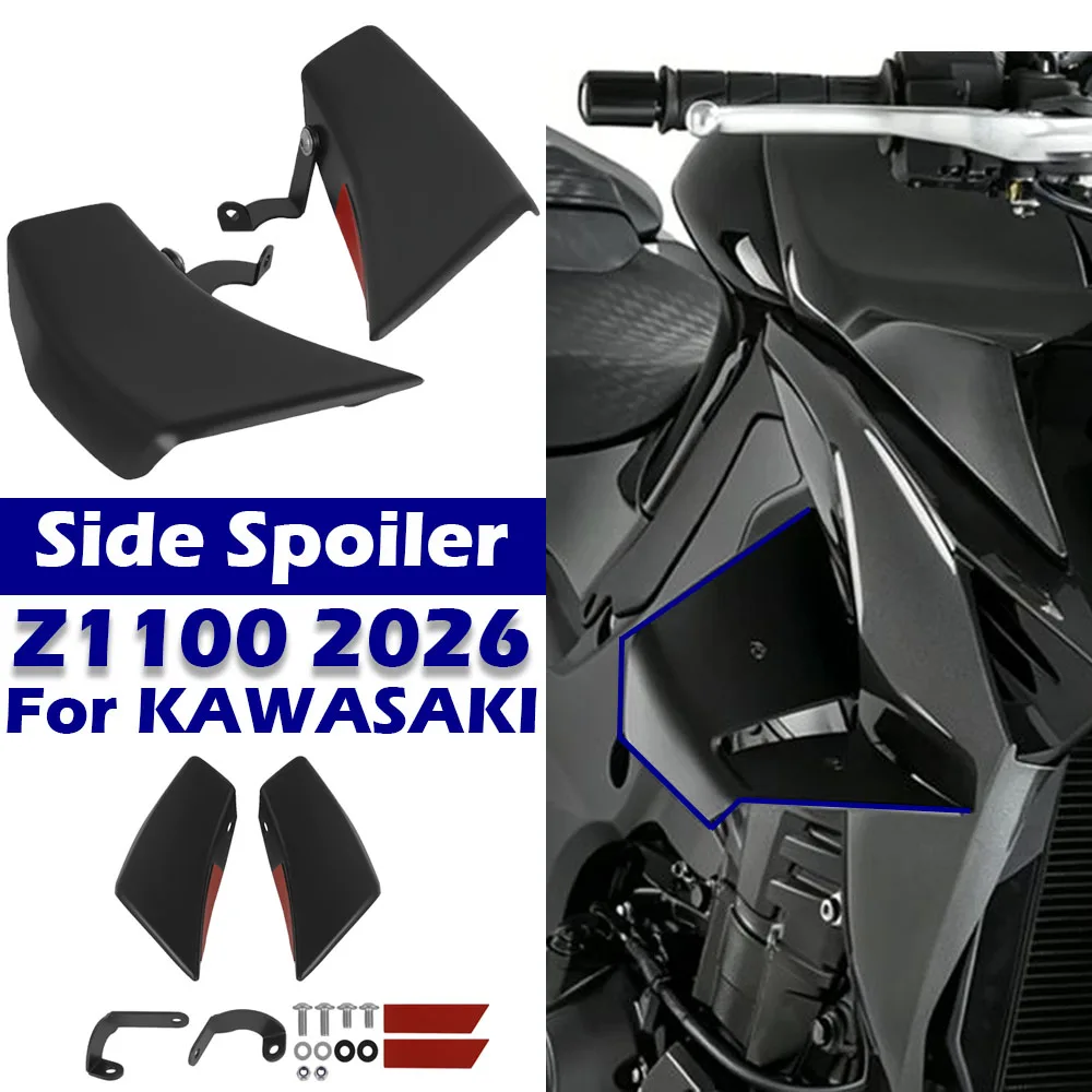 

For KAWASAKI Z1100 Z 1100 2026 Motorcycle Side Spoiler Winglet Naked Aerodynamic Downforce Fairing ABS Downforce Fairing