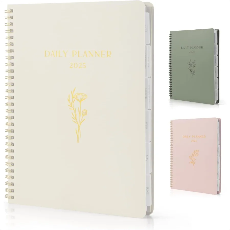 

Beautiful 2025 Daily Planner 7 x 10 Daily Planner for Women or Men with Weekly Monthly Spreads for Easy Planning Perfect Calend