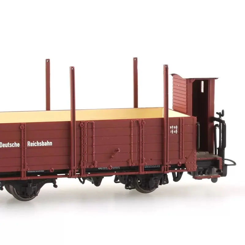 BACHMANN 1/87 Train Model 3-axis Low Convertible Car with Observation Stand German Series High-end Train Model Toys