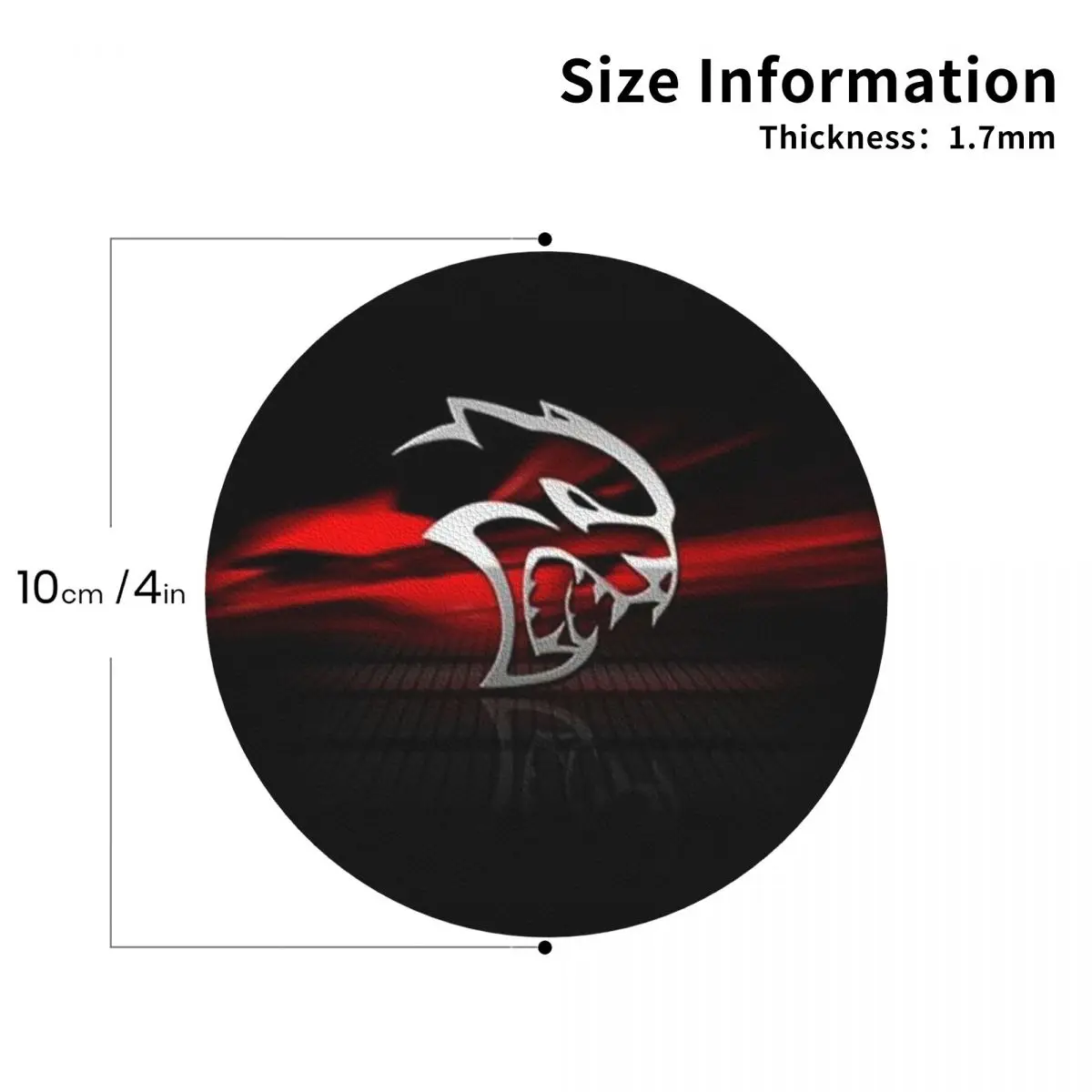 SRT Hellcat Demon Dodge Challenger Car Racing Coasters Kitchen Placemats Insulation Cup Coffee Mats Tableware Pads Set of 4 - view 2