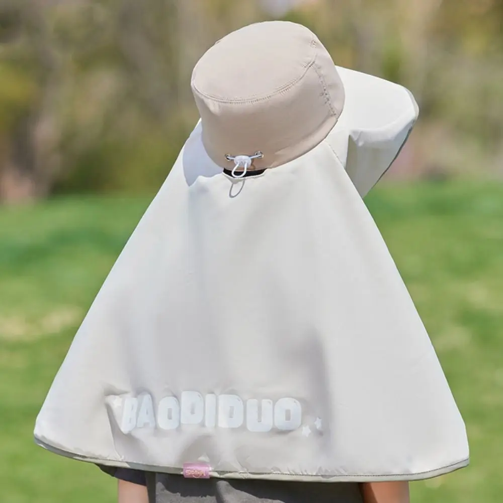 

Big Brim Baby Fisherman Hat Sun Protection Extended Shawl Kids Sunscreen Hat Neck Cover Bucket Cap Children Beach Cap