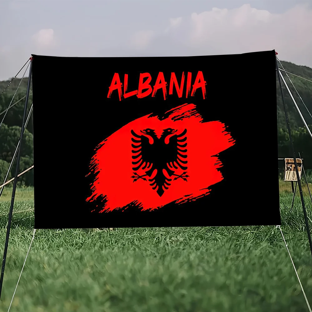 Bandera de Albania para Picnic, fiesta, arte, decoración del hogar, pancarta para acampar al aire libre