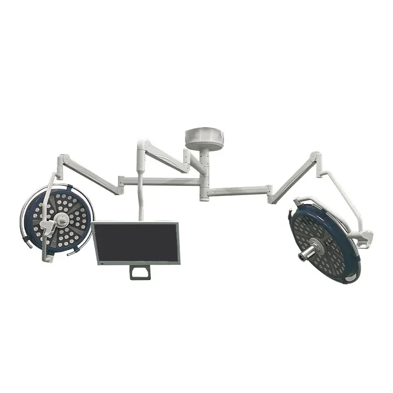 2025.4 Double Head Ceiling LED Shadowless Operating Light For Hospital Equipment Electric Powered Aluminum Alloy Operating Room