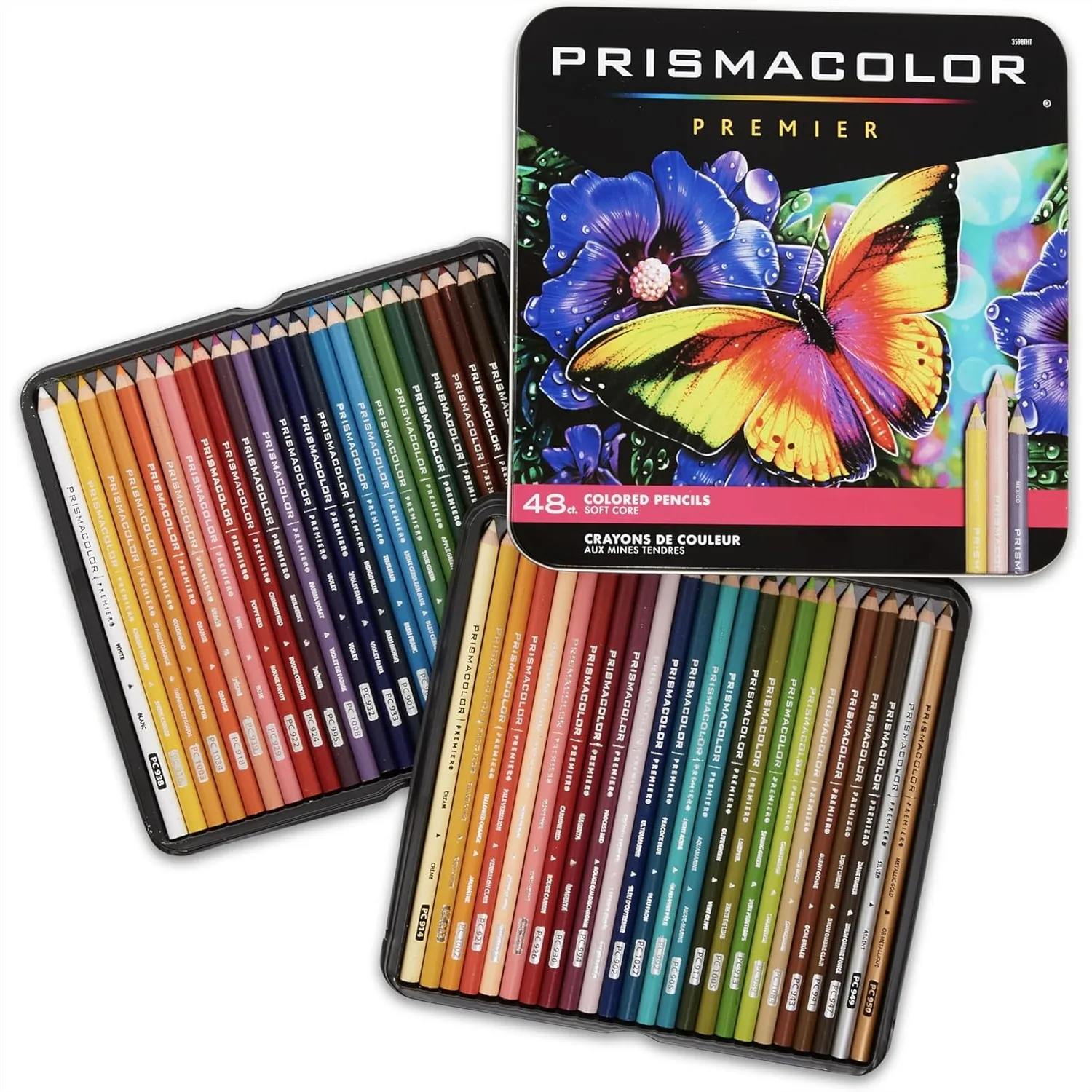 

Premium Colored Pencils 48 Count Soft Core Assorted Colors For Adult Coloring Drawing Sketching