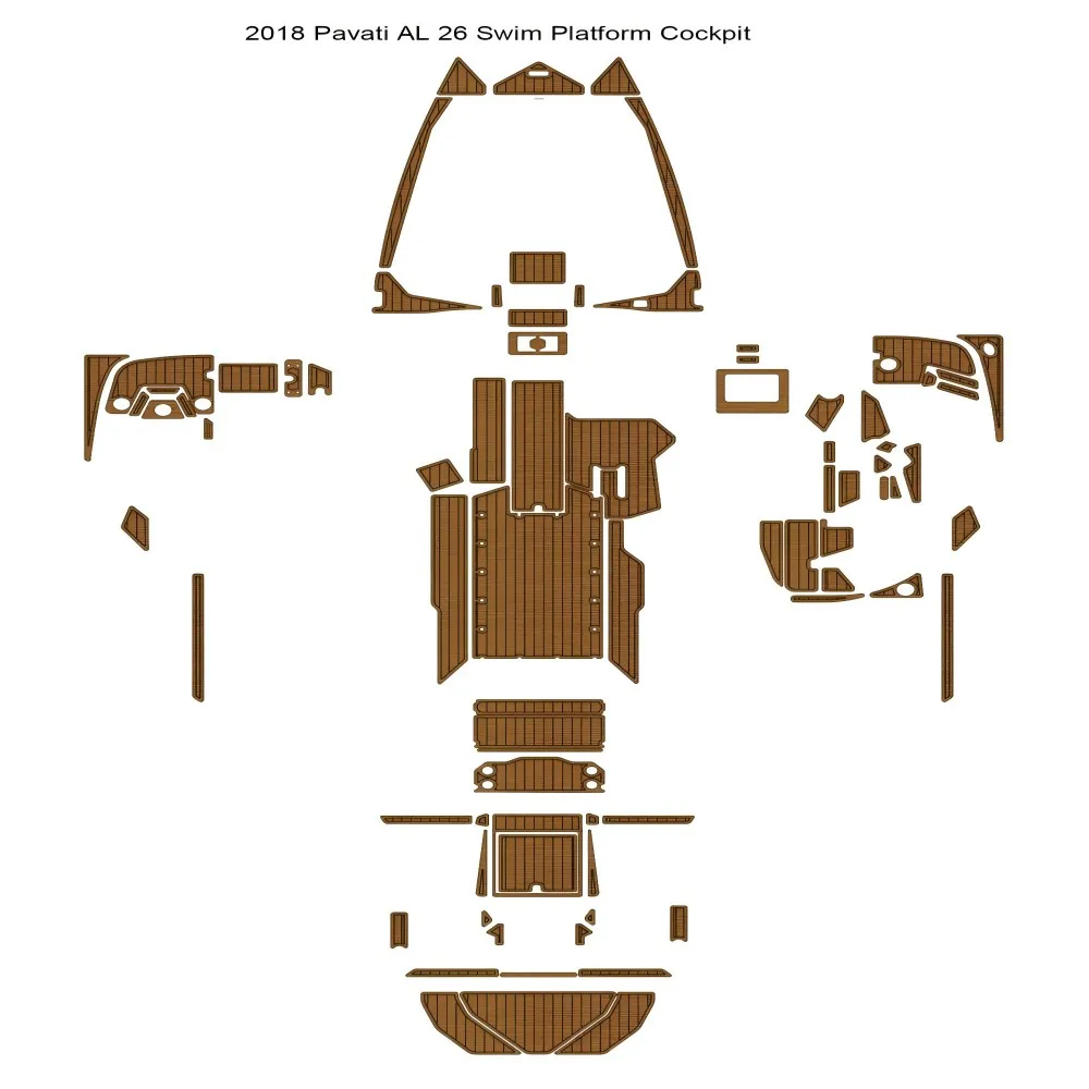 

2018 Pavati AL 26 Swim Platform Cockpit Boat EVA Teak Deck Mat Floor Pad SeaDek MarineMat Gatorstep Style Self Adhesive