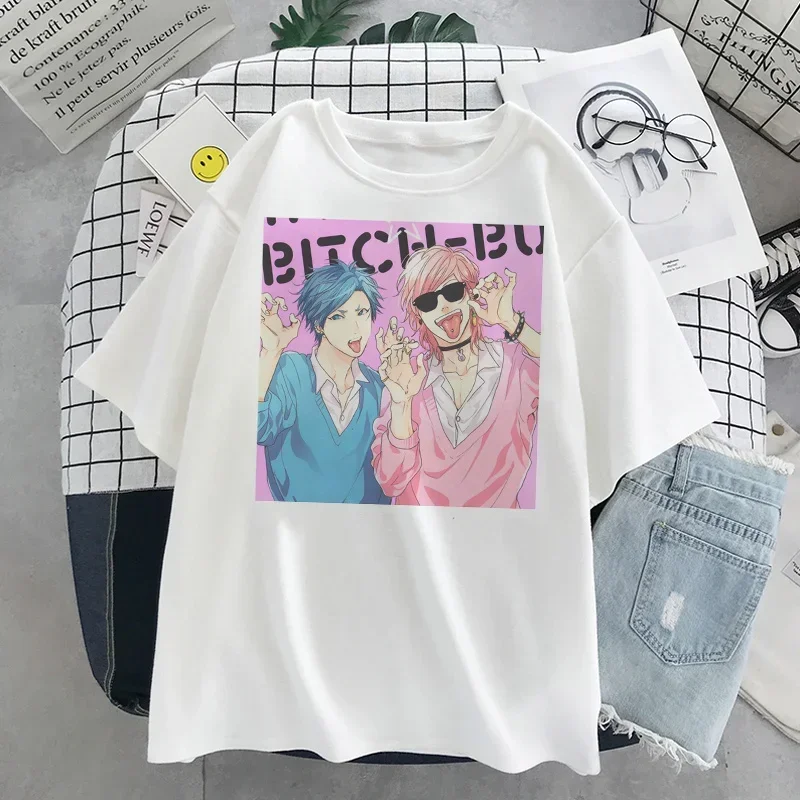 Kawaii Clothes Yarichin Club Funny Print T Shirt Boy's Love Japanese Anime Woman Tshirts LGBT Oversized Streetwear T-shirts