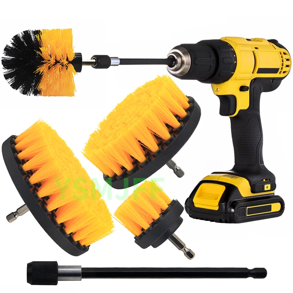 

5PCS Drill Brush Attachments Set,Power Scrubber Brush Cleaning Kit for Bathroom Surfaces,Grout,Floor,Tub,Shower,Tile, Kitchen