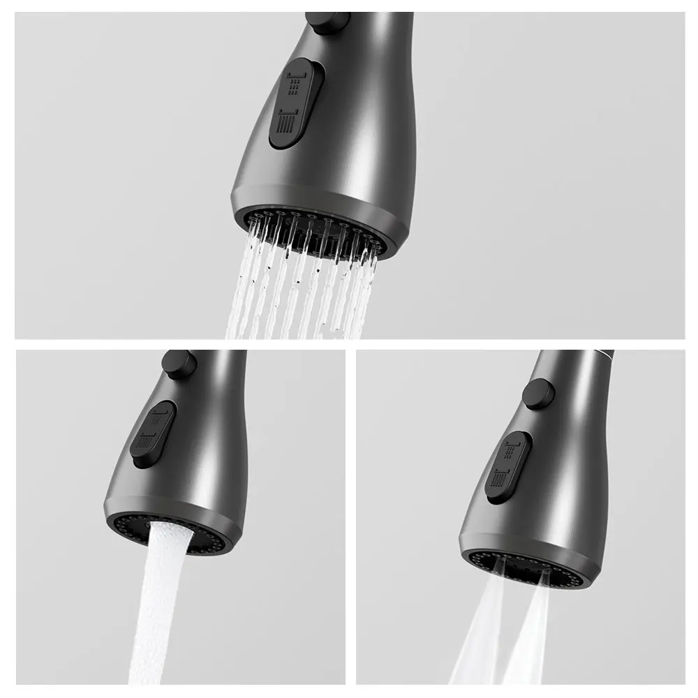 Kitchen Pull Out Faucet Sprayer Nozzle 3 Modes ABS Water Saving Bathroom Basin Sink Shower Spray Head For 1/2