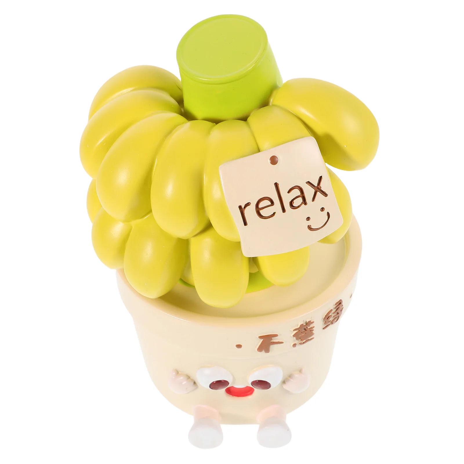 

Decorative Plant Statue Banana Fruit Sculpture Luxury Money Flower Ornament for Office Desk Living Room Photo Studio