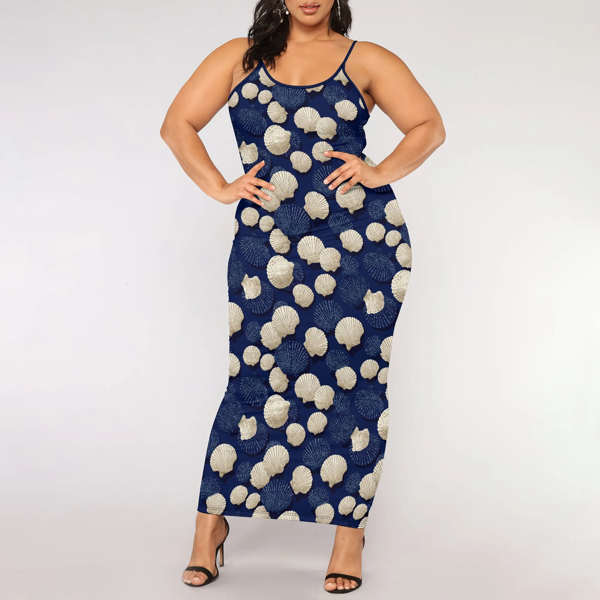 

Women's Summer Casual Sleeveless Spaghetti Straps Dress Fashion Sexy Boho Floral Print Off Shoulder Sundress