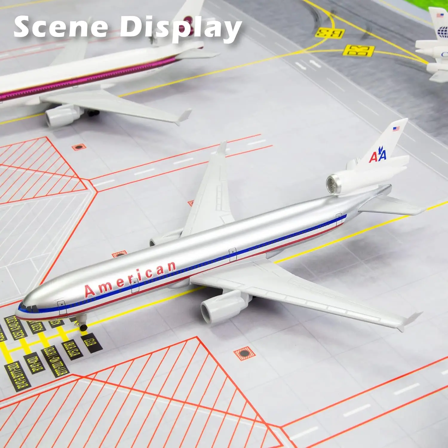 

20cm toy airplane Model Kit American MD-11 alloy Diecast Airplane Model with Display Stand for Display Decoration or Boy Gift