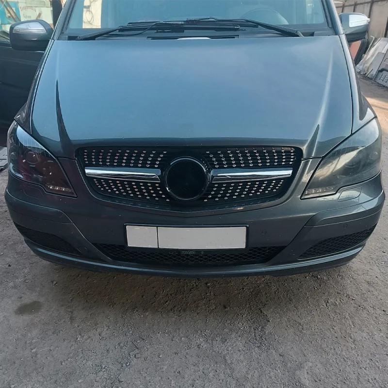 

For Mercedes Benz W639 Viano/Vito 2011 2012 2013 2014 Diamond Style Car Front Bumper Grill Grille Hood Tuning