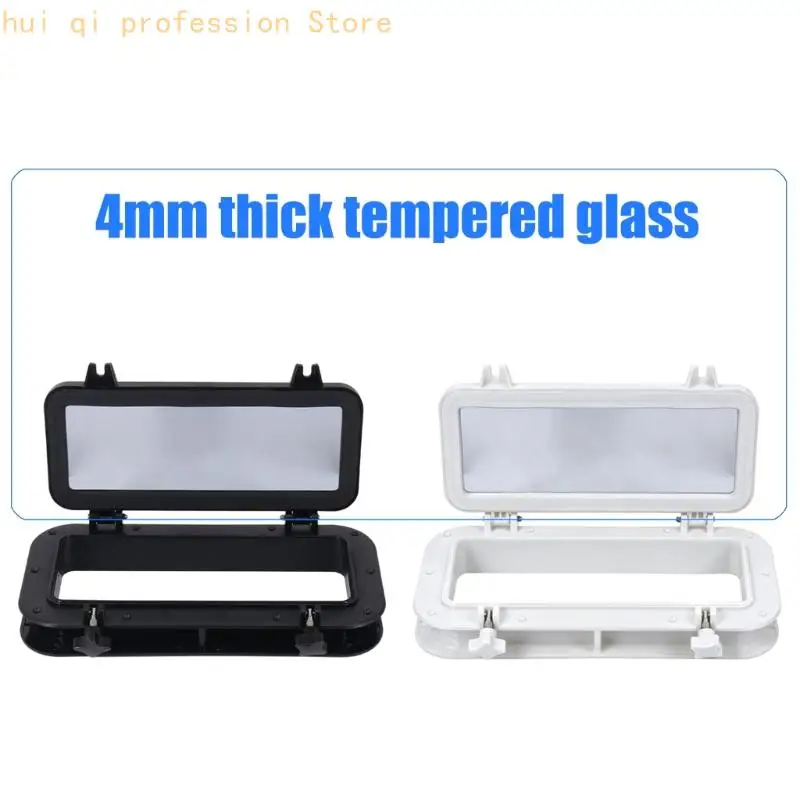 4-mm-Sichtfenster für Marineboote und Wohnmobile mit aufklappbarer Platte und dunklem Glas H8WE – Detail 10