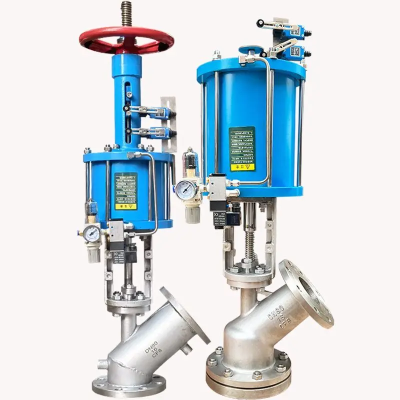 DN80 FJ641F Pneumatic Fluorine Lined Tank Bottom Discharge Valve Acid Alkali Resistant Anti Corrosion Chemical Control Fitting