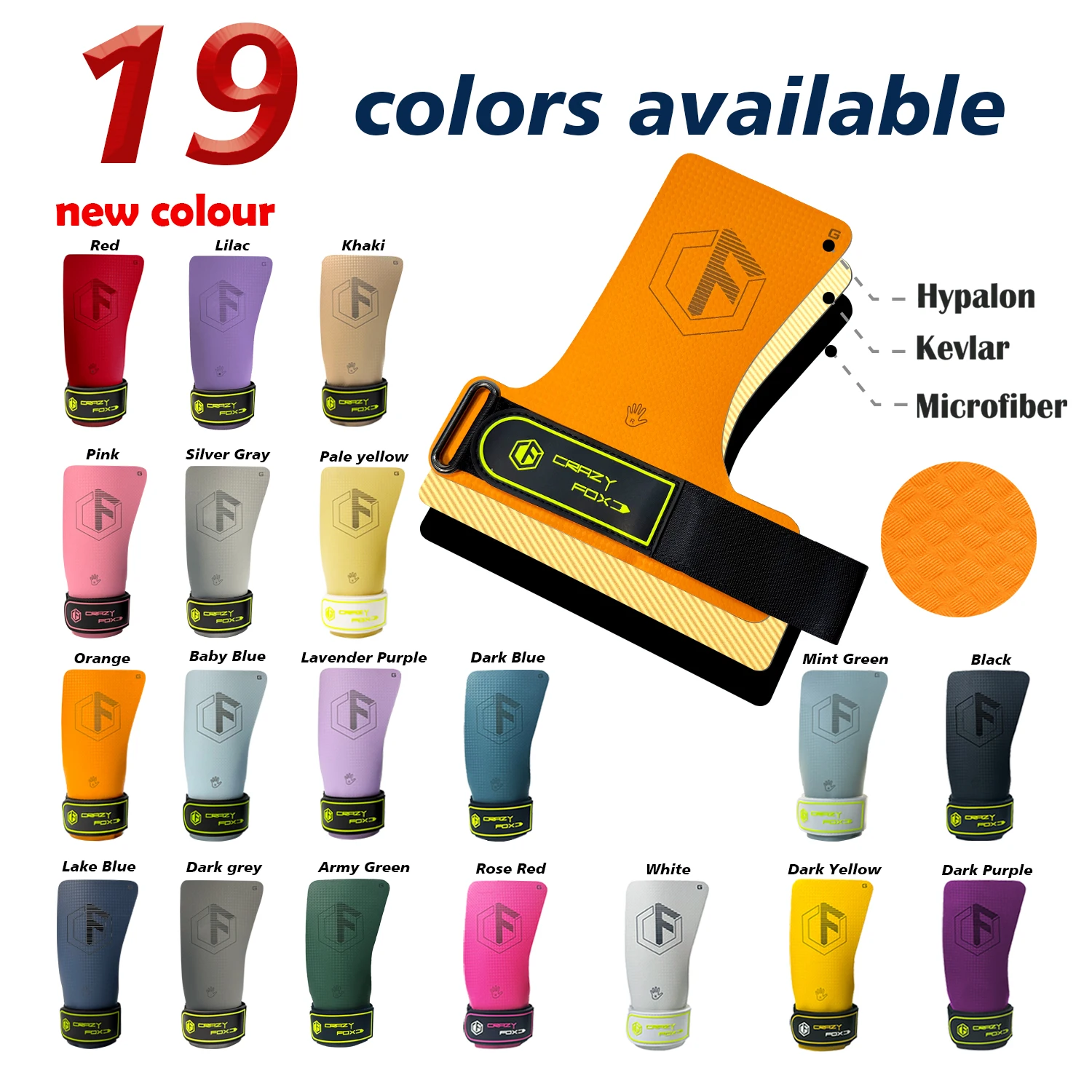 

Reinforced Rubber Hypalon Without Magnesium Gymnastics Hand Grips for Cross Training Gym Musculação Masculino Calleras Picsil