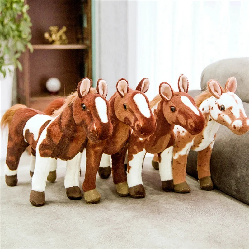 

【Flash Sale】50CM Cute Cartoon Simulation Horse Plush Toy Doll Home Decoration Ornaments Children Kawaii Toy,A Durable