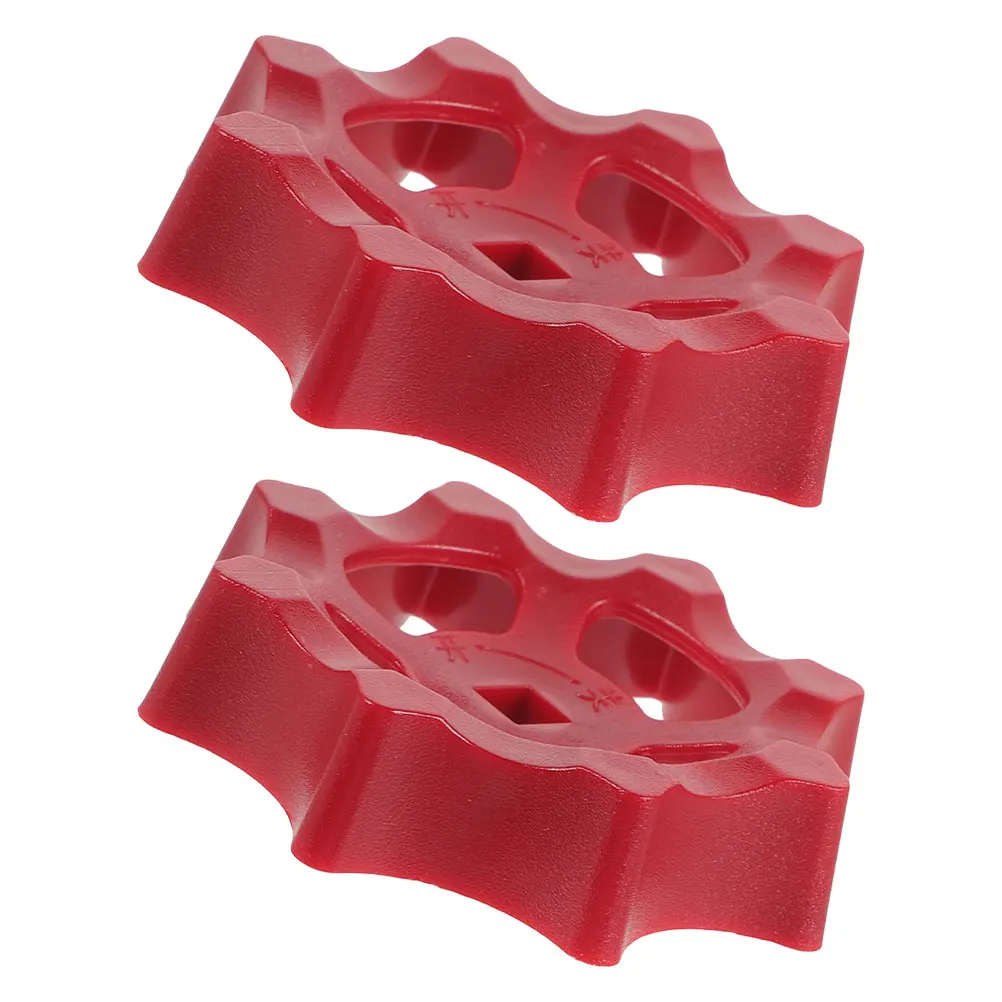 

2pcs Valve Handwheel Hose Bib Replacement Round Red Metal Faucet Handle Shutoff Parts Water Control AntiSlip Industrial