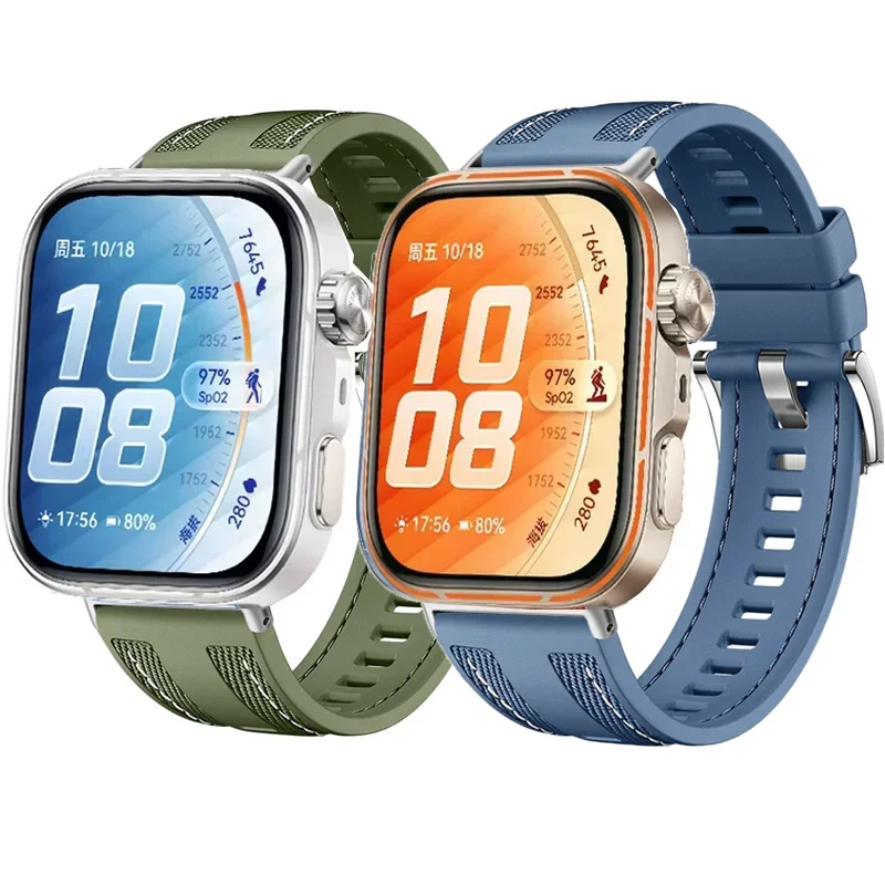Offizielles Nylon-Armband für Huawei Watch Fit 5 4 3 Atmungsaktives Band für Huawei Watch Fit 5/4 Pro Verbund-Silikonband Zubehör