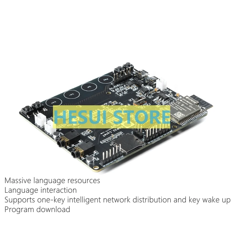 The ESP32-LyraT voice and audio development board module is equipped with the ESP32-WROVER-E/WiFi module