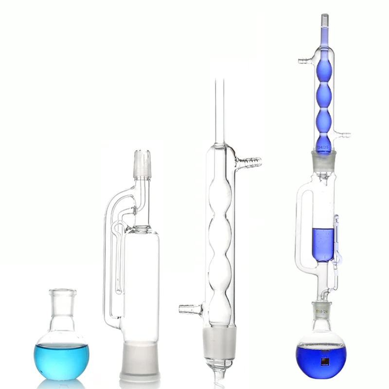 

Spherical fat extractor Soxhlet extractor glass complete set of 60/150/250/500/1000ml laboratory extraction device extractor