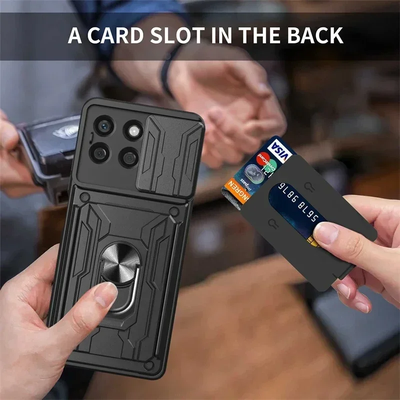 Kickstand Case For Honor 200 Smart X7c Cover With Card Pocket Ring Magnetic Stand Holder Shockproof Fundas Coque Capa #5