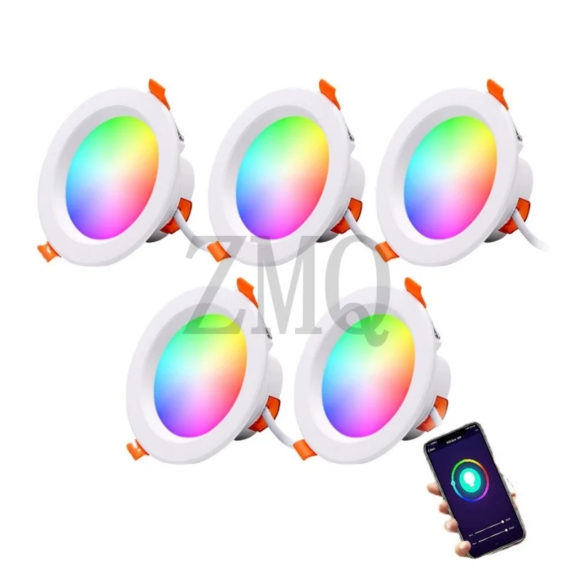 

1-10 шт. 10W15W умный светодиодный потолочный светильник Bluetooth потолочный светильник RGB лампа приложение пульт дистанционного управления изменение цвета света для Google Alexa Home