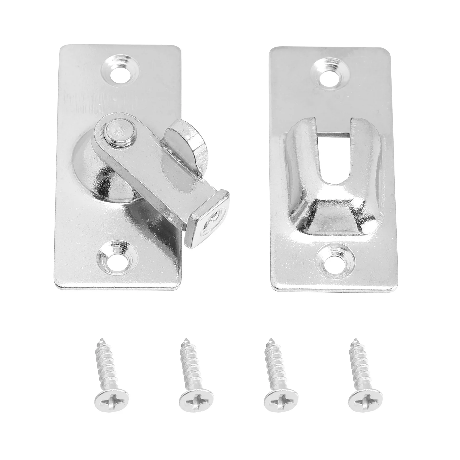 

2 pcs 304 Stainless Steel Degree Bolt Lock Sliding Door Latch Durable Corrosion Resistant Security Hardware