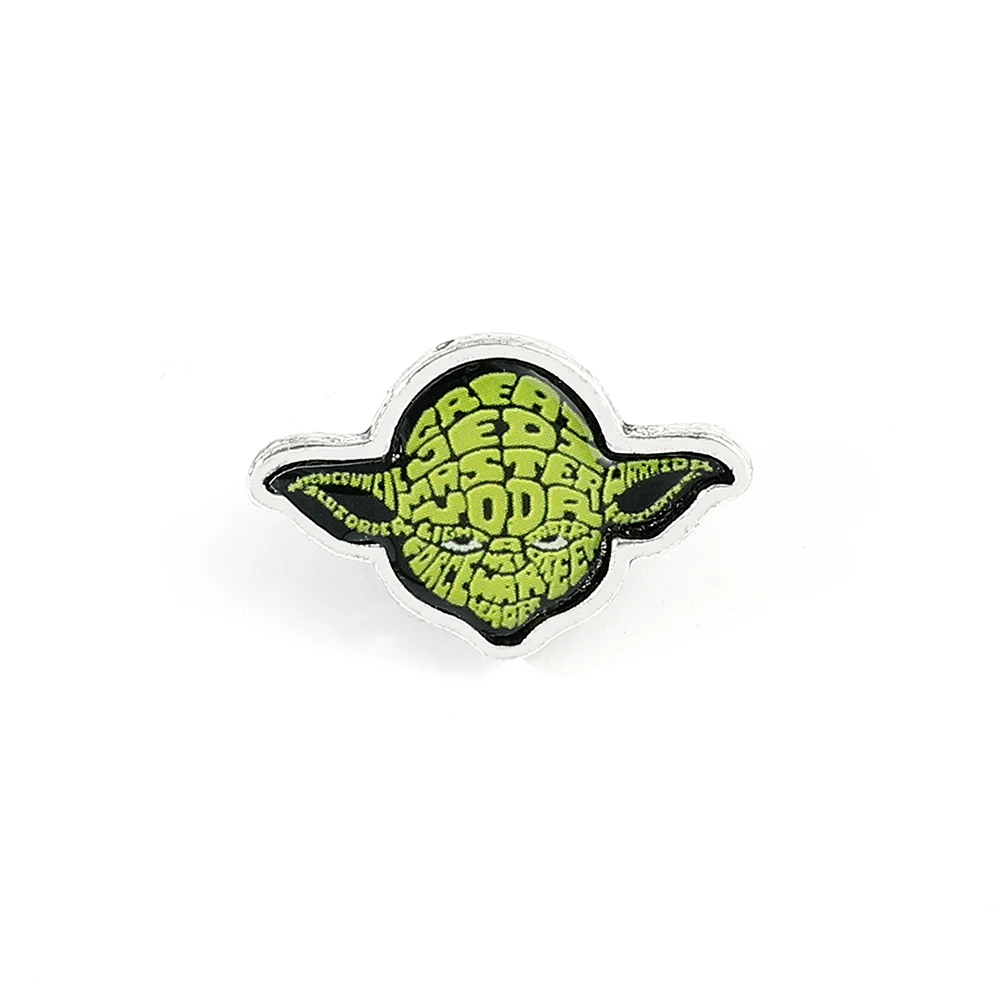 Cinematic Star Wars Yoda Fashion Brooch Metal Enamel Badge Hat Backpack Jewelry Brooch for Kid Girl Accessories Gift