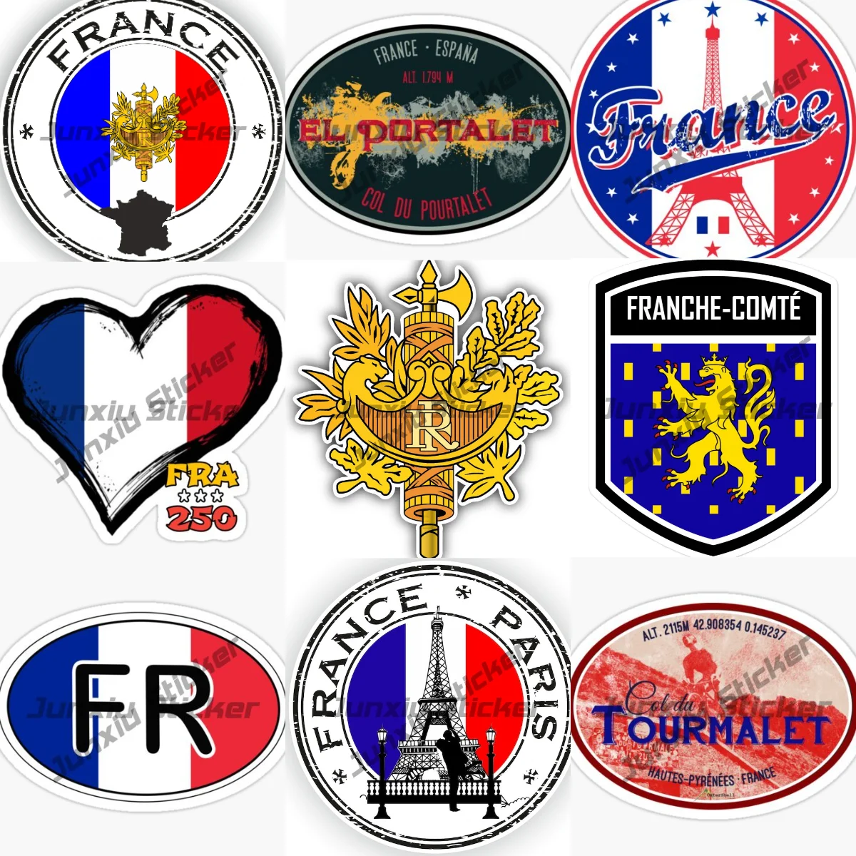 

Made in France Coat of Arms Simple Decal Franche Comté France Flag Emblem Vinyl Stickers France Paris Louvre Eiffel Tower Seal
