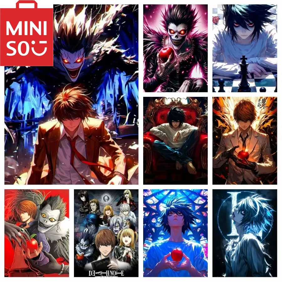 

MINISO картина маслом по номерам наборы Death Note аниме номер рисунок холст DIY картины по номерам домашний декор