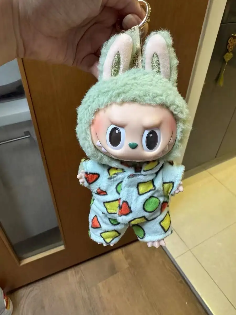 Ubranka dla lalek Labubu 17 cm, strój potworów, akcesoria, odzież, piżama z kreskówki na lato i zimę V1 V2 V3, możliwość użycia