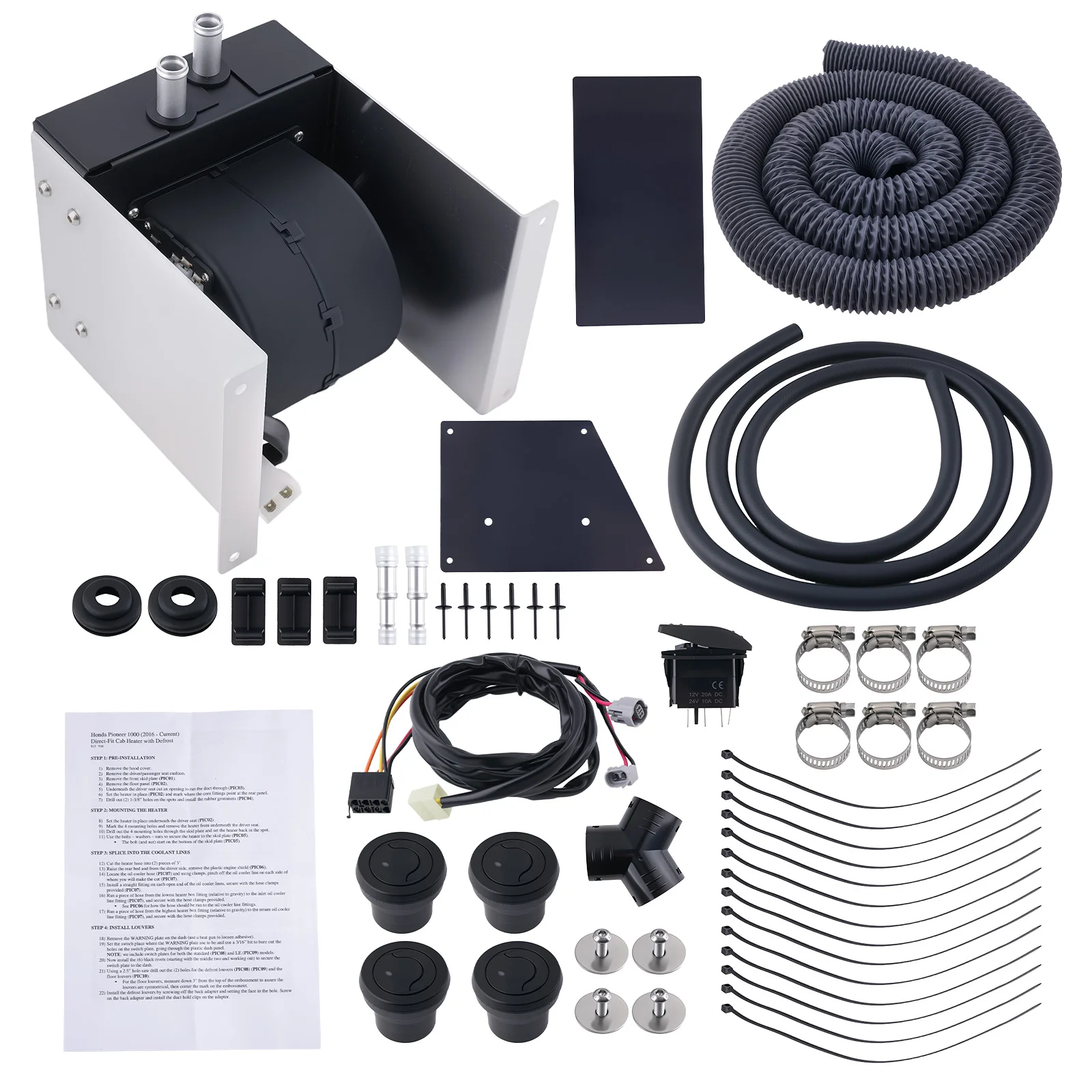 

Cab Heater Kit for Honda Pioneer 1000 2016-2020 ATV Electric Heating SSHK91500