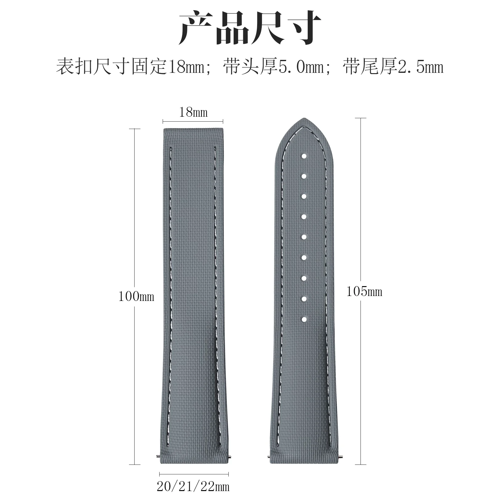 Premium 20/21/22mm FKM Fluoroelastomer Weave Pattern Rubber Watch Strap For Omega Seamaster Speedmaster Band Universal Bracelet