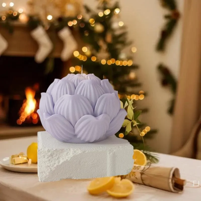 [YU] ดอกบัวรูปดอกไม้อีพ็อกซี่เรซินแม่พิมพ์ซิลิโคน DIY นำกลับมาใช้ใหม่สำหรับเทียนสบู่พลาสเตอร์ตกแต่งบ้านหัตถกรรมหล่อแม่พิมพ์