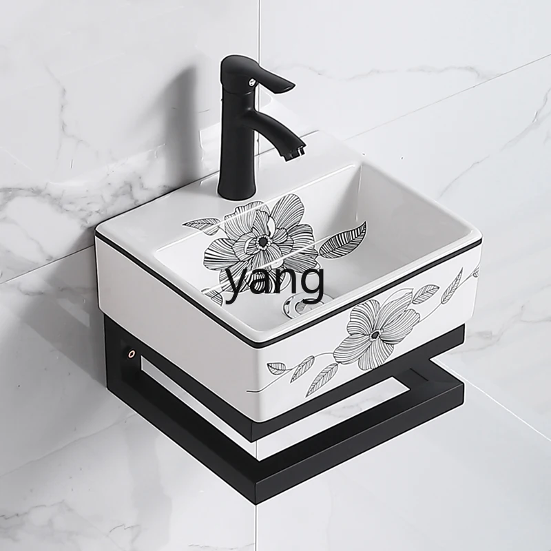 

LMM ceramic wash basin, bathroom wash table, household small apartment, simple wall-mounted washbasin