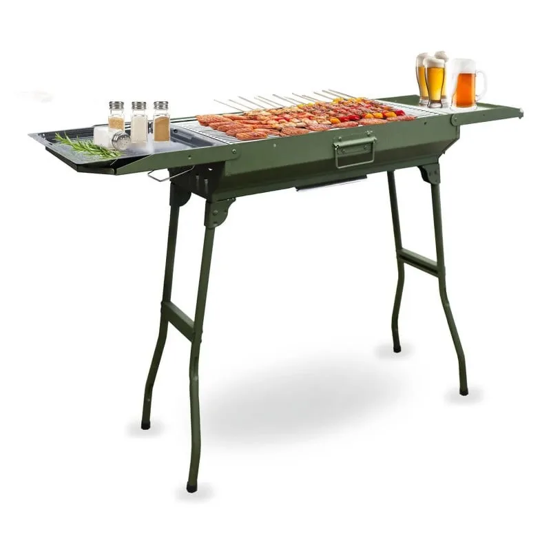 

Folding Portable Charcoal Grill, Camping BBQ Carbon Grill