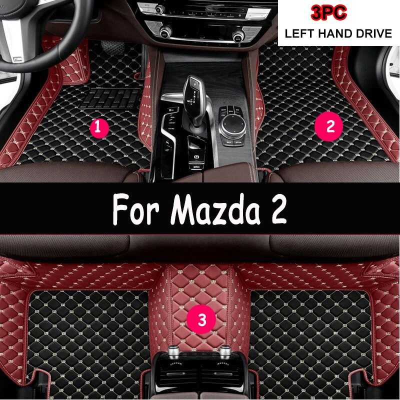 

Car Floor Mats For Mazda2 Mazda 2 Demio DJ DL 2015~2022 Leather Mat Rugs Carpets Interior Parts Car Accessories