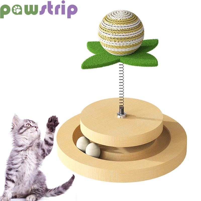 

Cat Turntable Toys Double Layer Sisal Ball Cat Tumbler Toys Funny Durable Kitten Playing Training Interactive Toy Pet Supplies