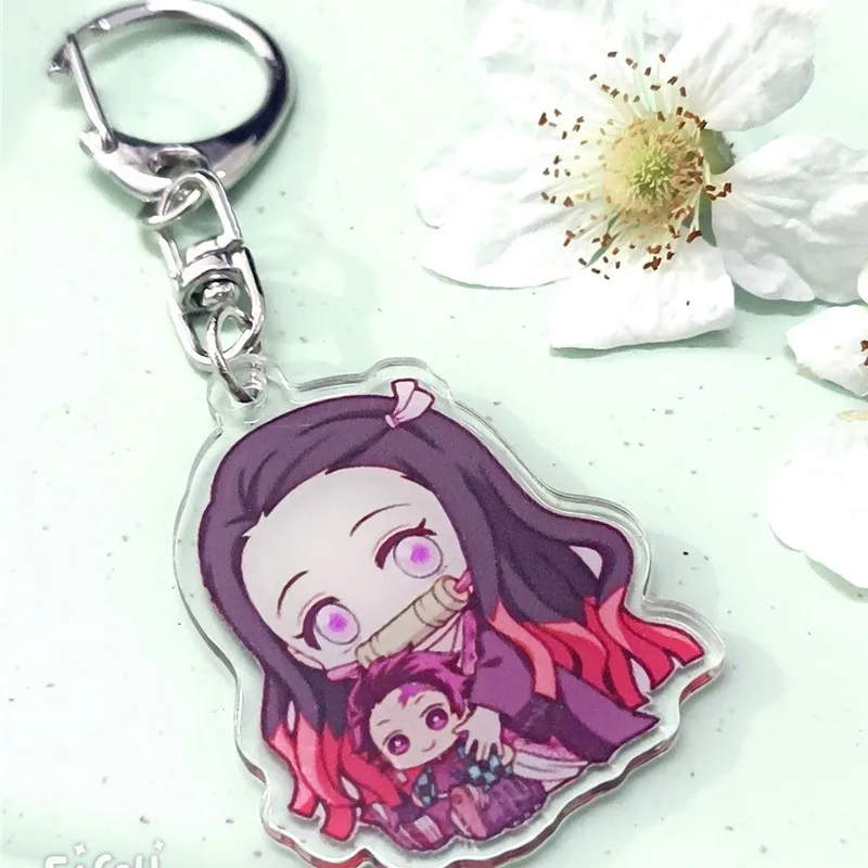 

New Demon Slayers Acrylic Keychains Kamado Tanjirou Agatsuma Zenitsu Rengoku Kyoujurou Sabito Kibutsuji Muzan Keyrings Christmas