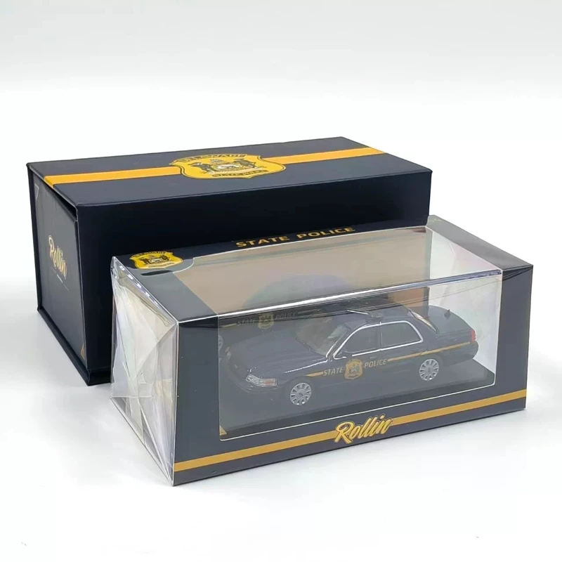 In stock 1:64 Delaware State Police CV alloy miniature replica vehicle model, boy toy gift, room collection statue