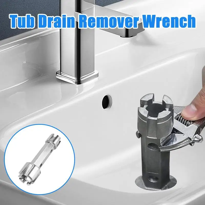 Tub Drain Remover Wrench Rust Proof Drain Wrench Alloy Forging Wrench Bathtub Drains Accessories For Hand Washing Sinks Wash