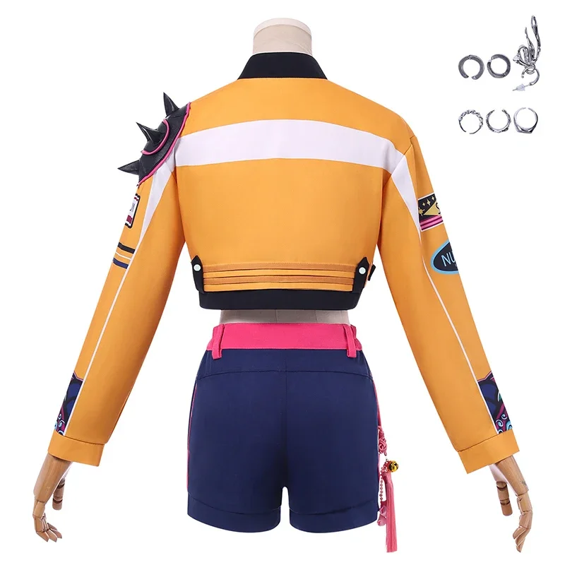 Kpop rumi cosplay traje peruca feminino meninas halloween carnaval comic-con festa role play outfits