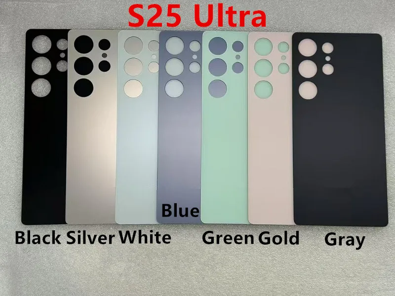 S25Ultra Housing For Samsung Galaxy S25 Ultra S938 Glass Battery Back Cover Repair Replace Door Rear Case + Camera Lens
