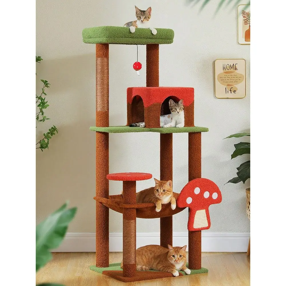 

Cat Tree Rascadores Para Gatos Cat Supplies 56.3 Tall Cat Tree For Indoor Cats, MultiLevel Cat Tower With Super Large Hammock 20