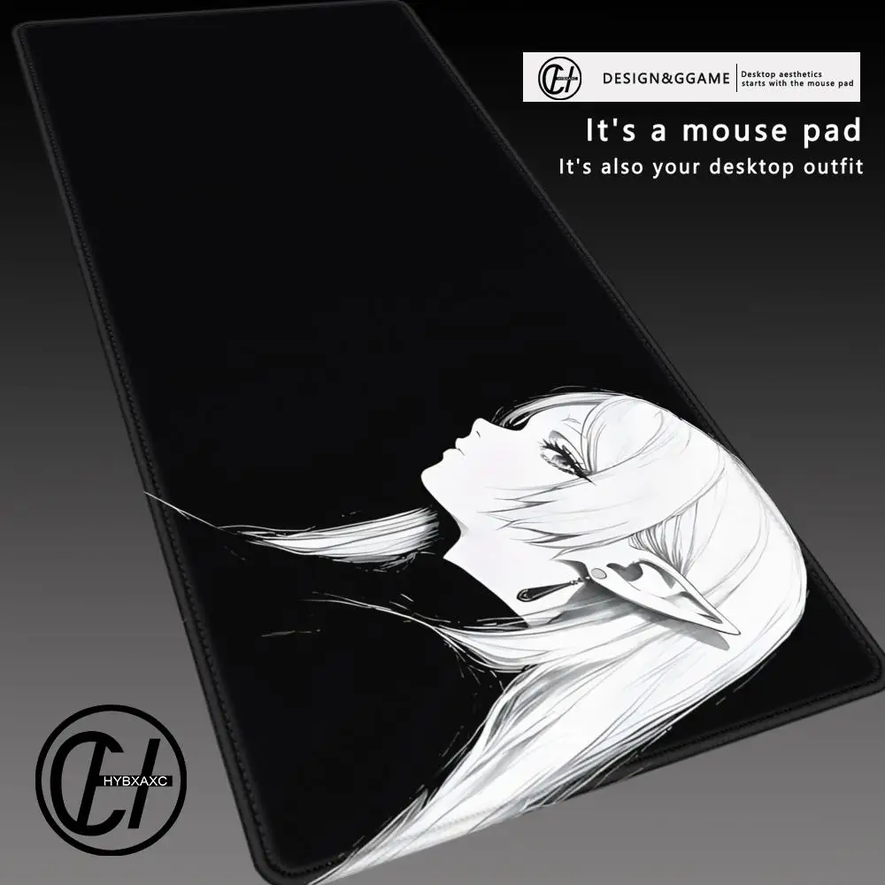 Enchanted Sousou No Frieren Mouse Pad - Glowing Magic Runes & Petal Trails - 900x400mm Ultra-Smooth Gaming Desk Mat