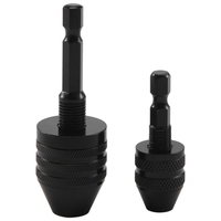 2Pcs Hex Shank Keyless Drill Chuck, Screwdriver Converter Drill Adapter Quick Change Drill Bits Tool(0.6-8mm, 0.3-3.6mm)