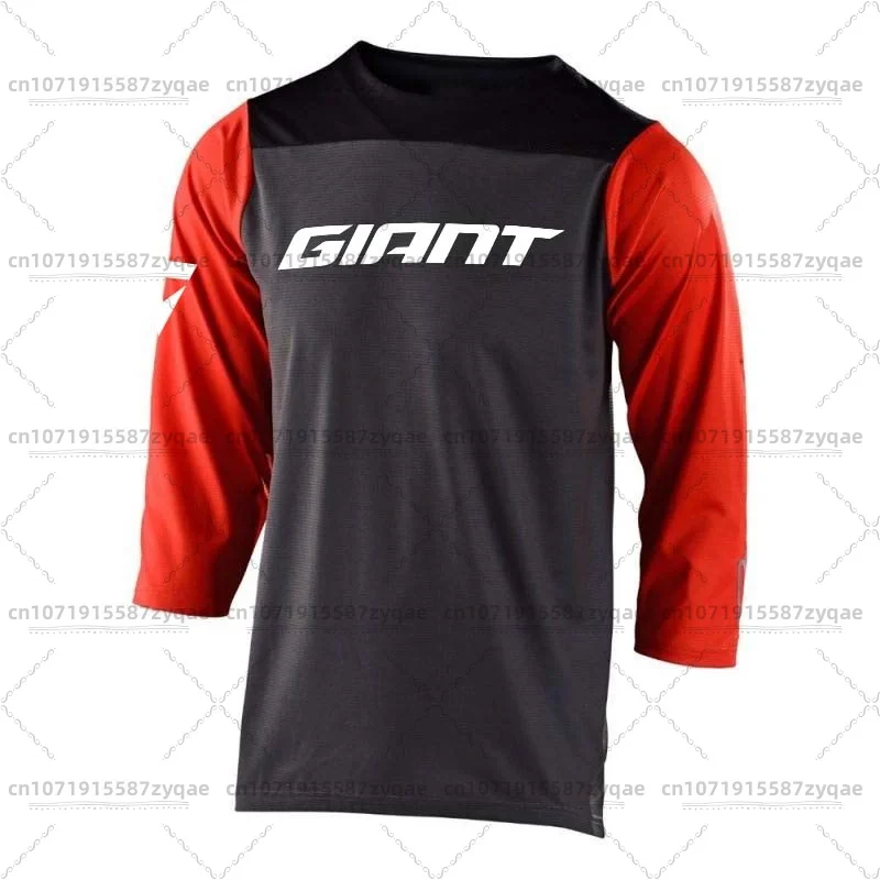 2025 الرجال العملاق الإنحدار الجبلية جيرسي BMX التحمل تنفس قميص DH موتوكروس تي شيرت رياضي للتخصيص #3