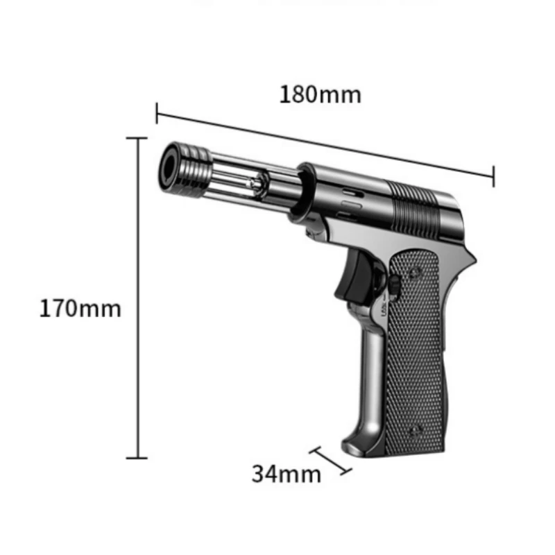Ugello retrattile ad alta temperatura Pistola per saldatura Accendino antivento Fiamma blu Torcia butano Gonfiaggio Interruttore di blocco di sicurezza Accendino