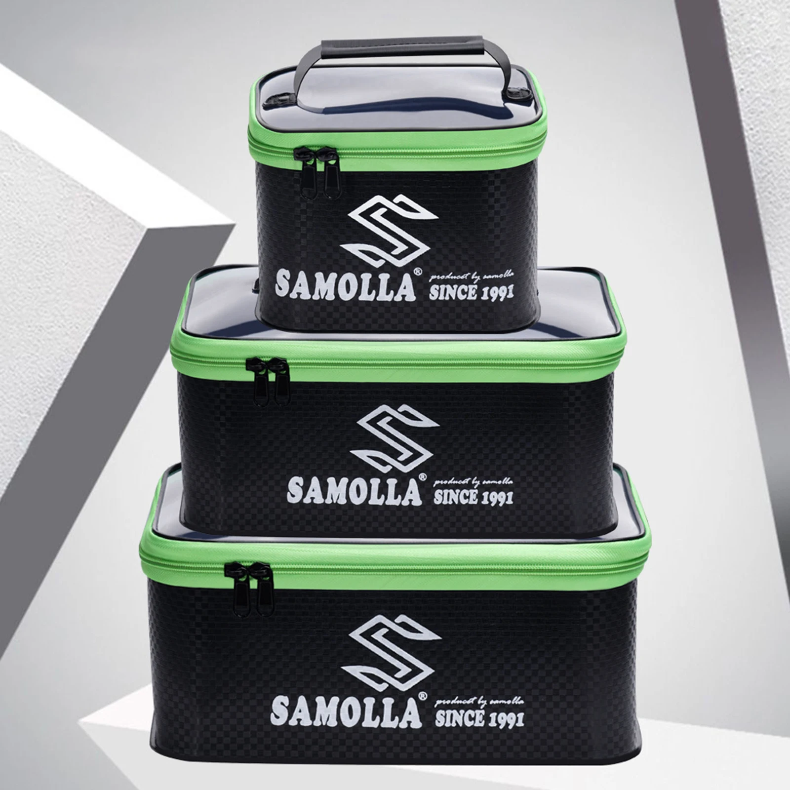 

3PCS EVA Fishing Bucket Set Transparent Top Cover Fish Bucket Outdoor Camping Fishing Bag Multi-functionalfor Accessories