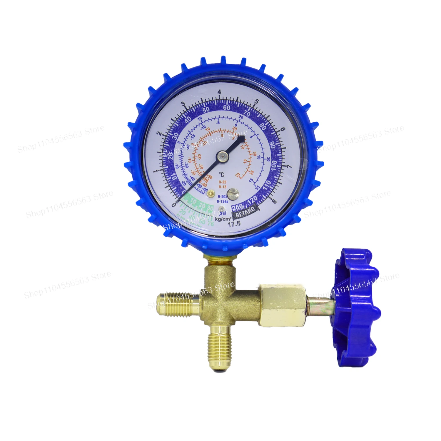 Air conditioner refrigerant pressure gauge service kit for R12/R22/R134/R502 with adapter hose with adapter
